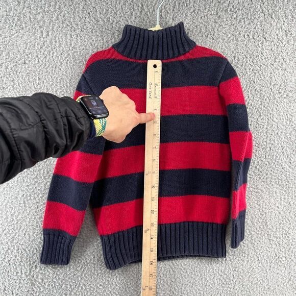 Ralph Lauren Striped Cotton Interlock Pullover Boys size 5 red navy blue stripe - Picture 11 of 12